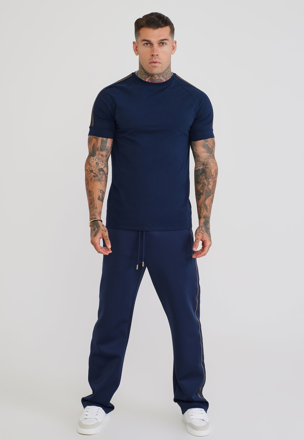 Navy Taped Track Pants (1)