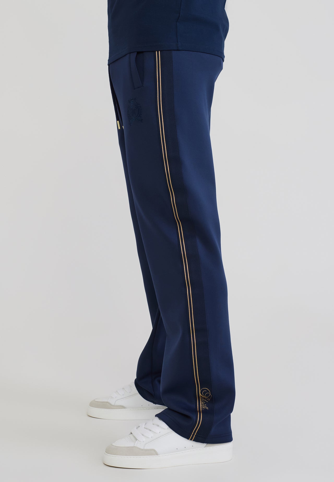 Navy Taped Track Pants (2)
