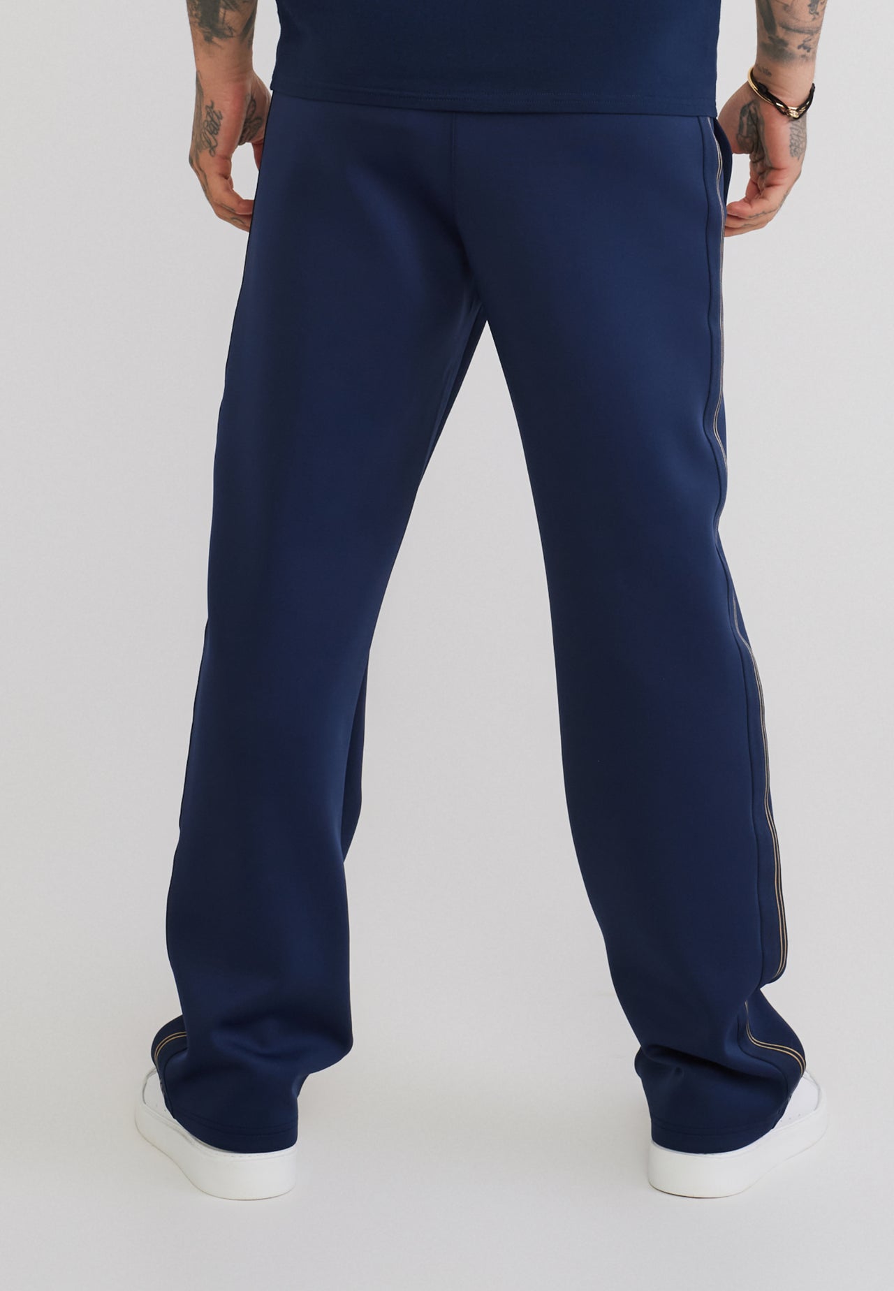 Navy Taped Track Pants (4)
