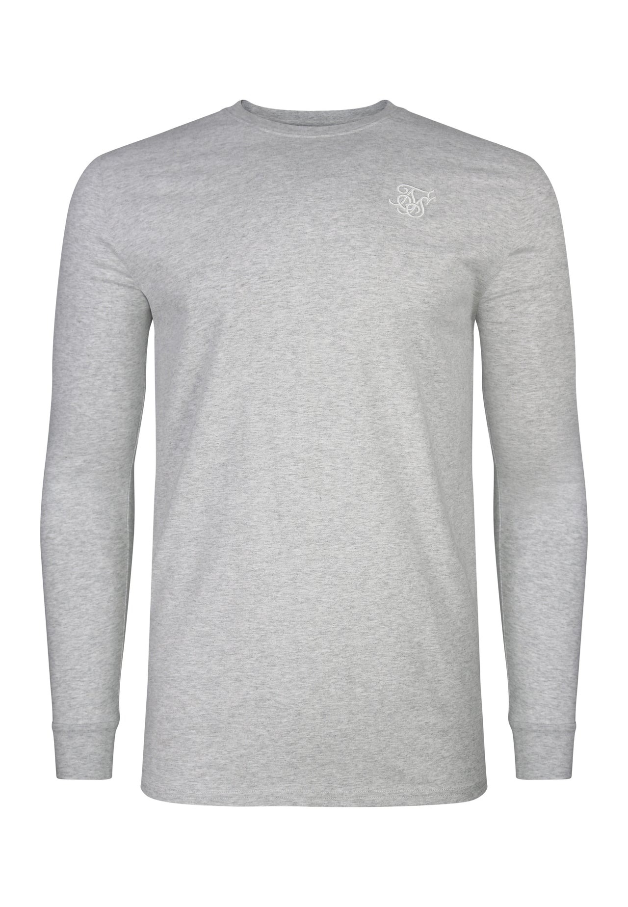 Grey Marl Essentials Long Sleeve T-Shirt (5)