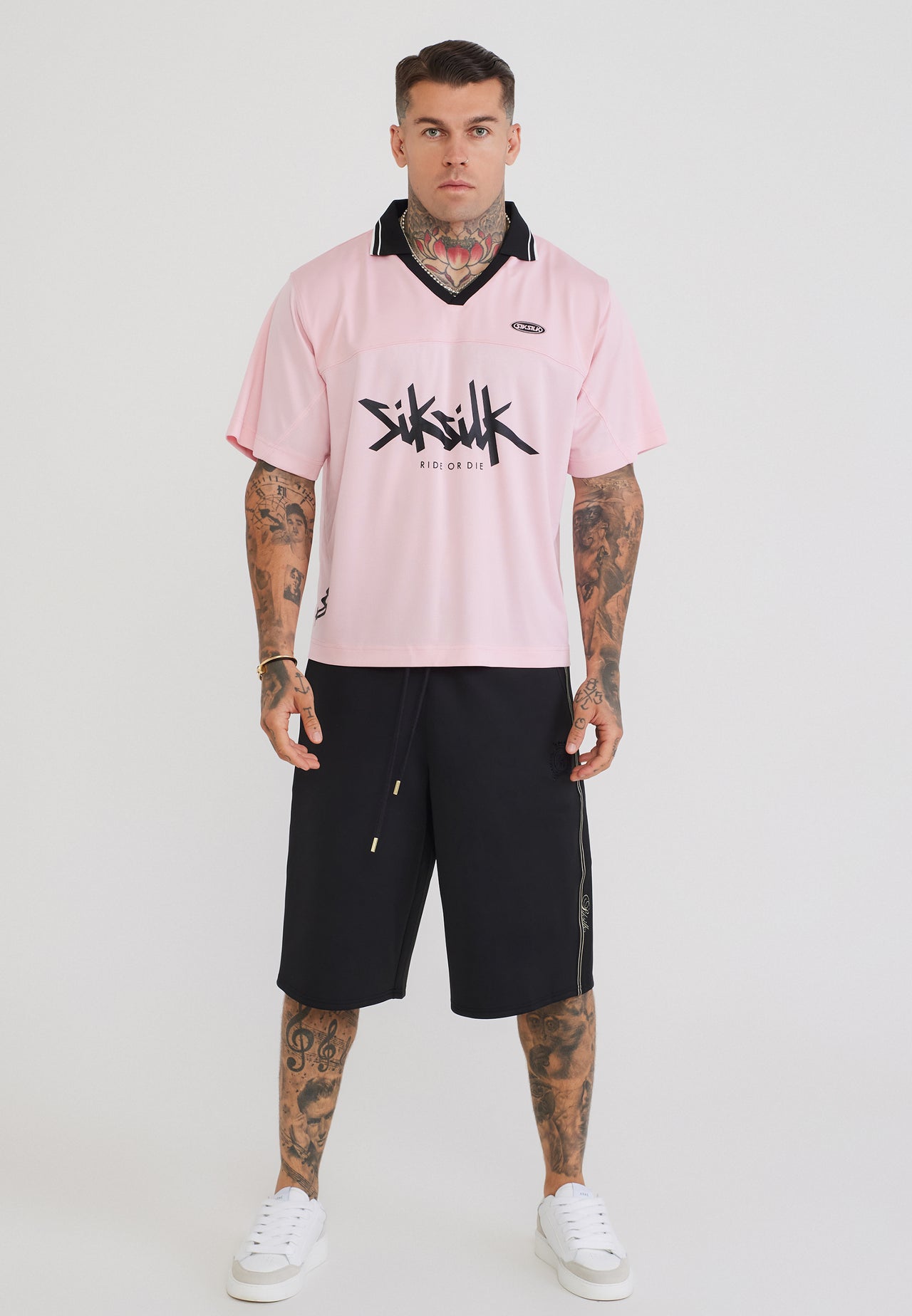 Pink Football Polo T-Shirt (2)