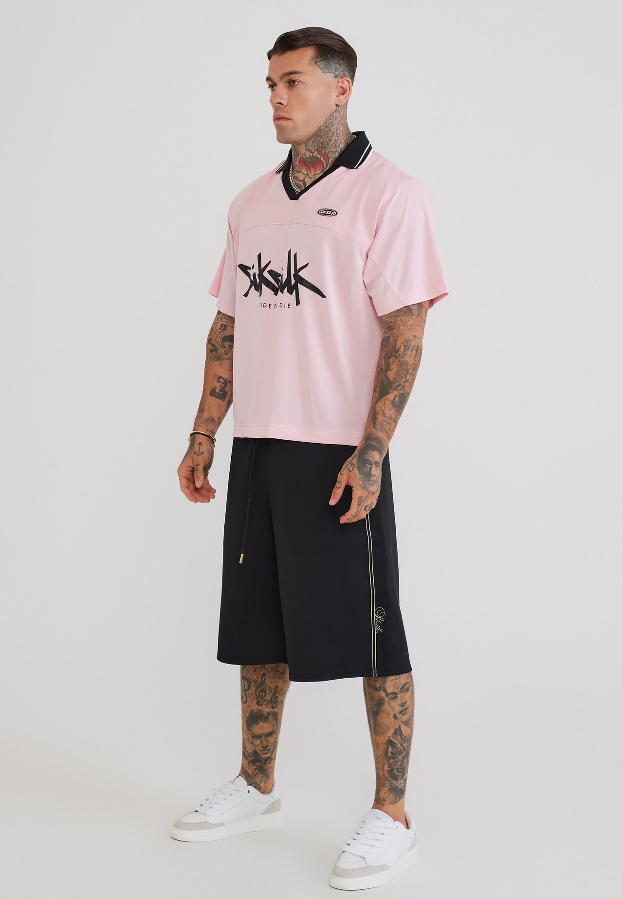 Pink Football Polo T-Shirt (3)