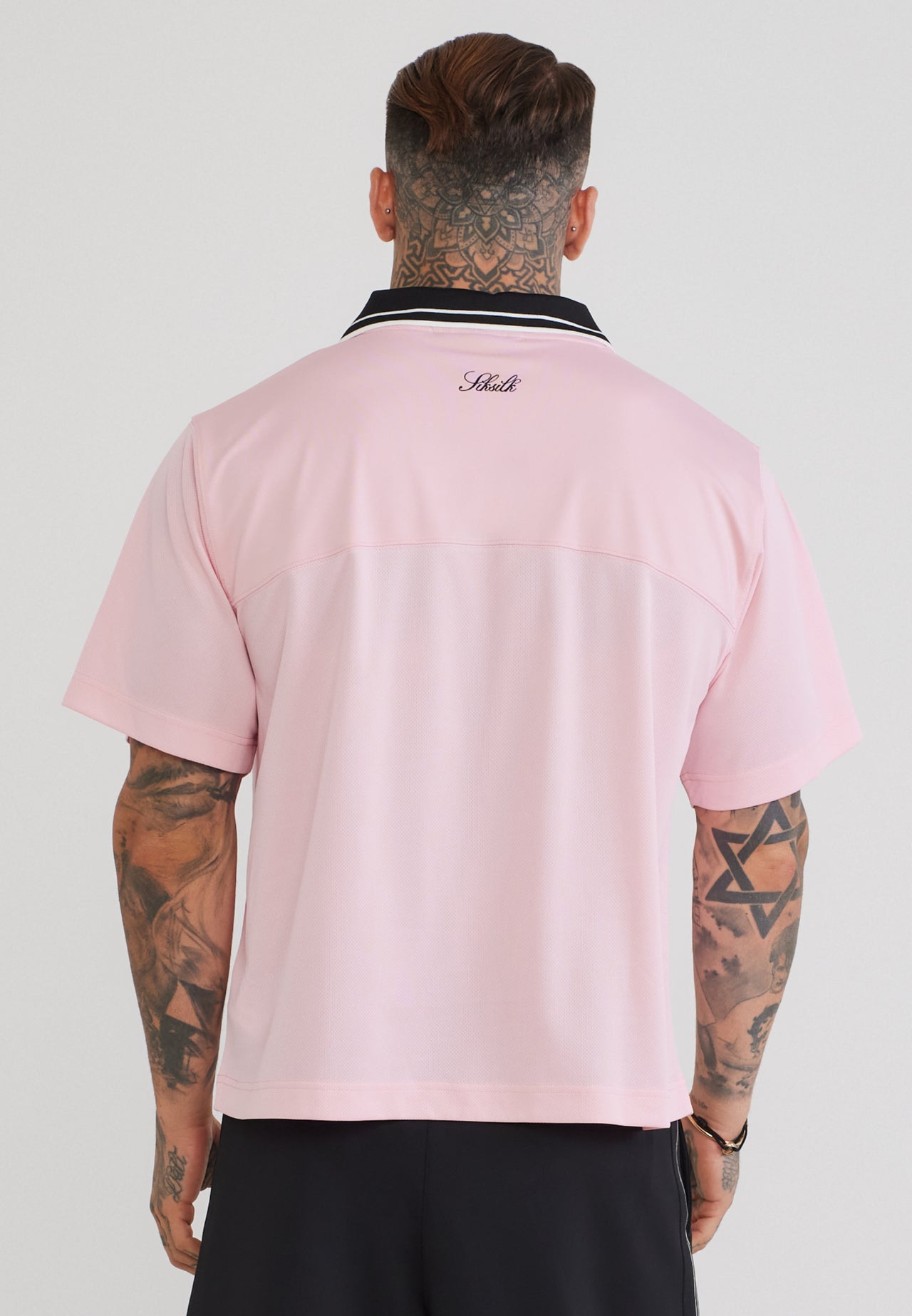Pink Football Polo T-Shirt (4)