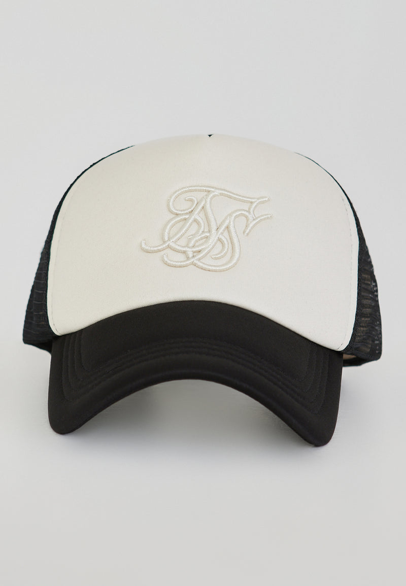 Ecru and Black Core Foam Trucker Cap (1)