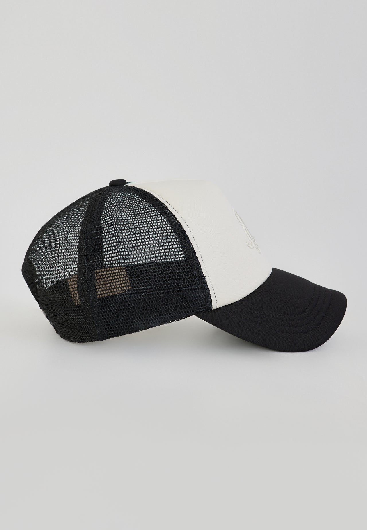 Ecru and Black Core Foam Trucker Cap (3)