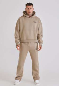 Beige Hoodie and Joggers Set