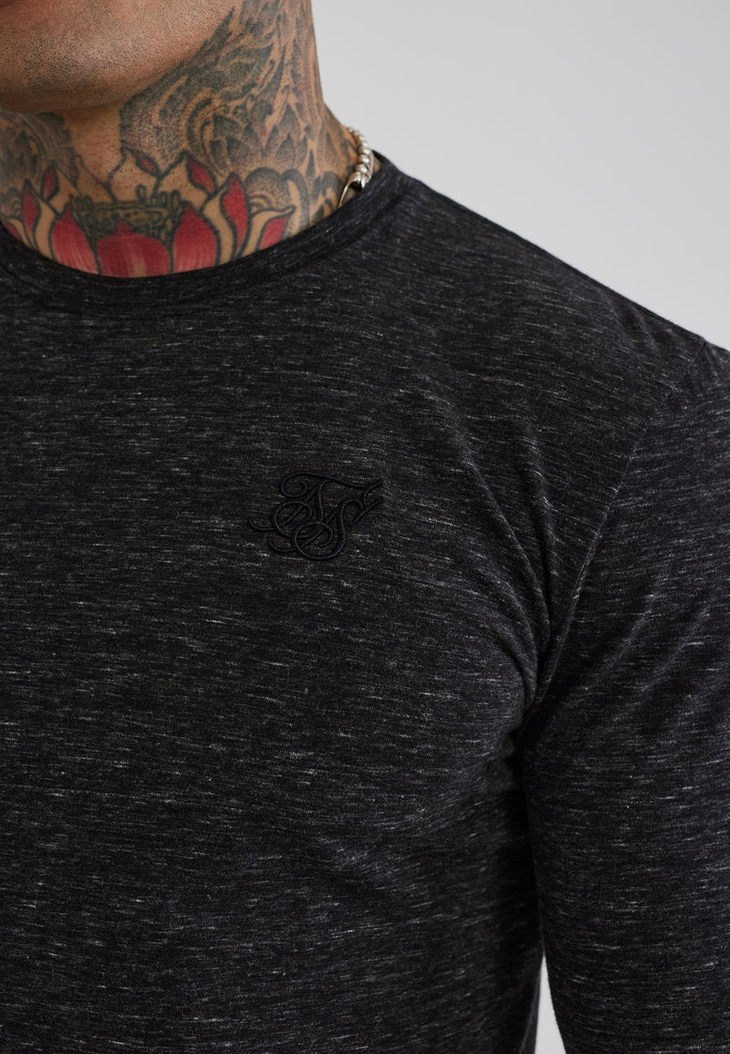 Black LS Marl T-Shirt (1)