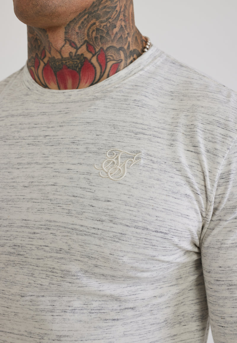 White LS Marl T-Shirt (1)