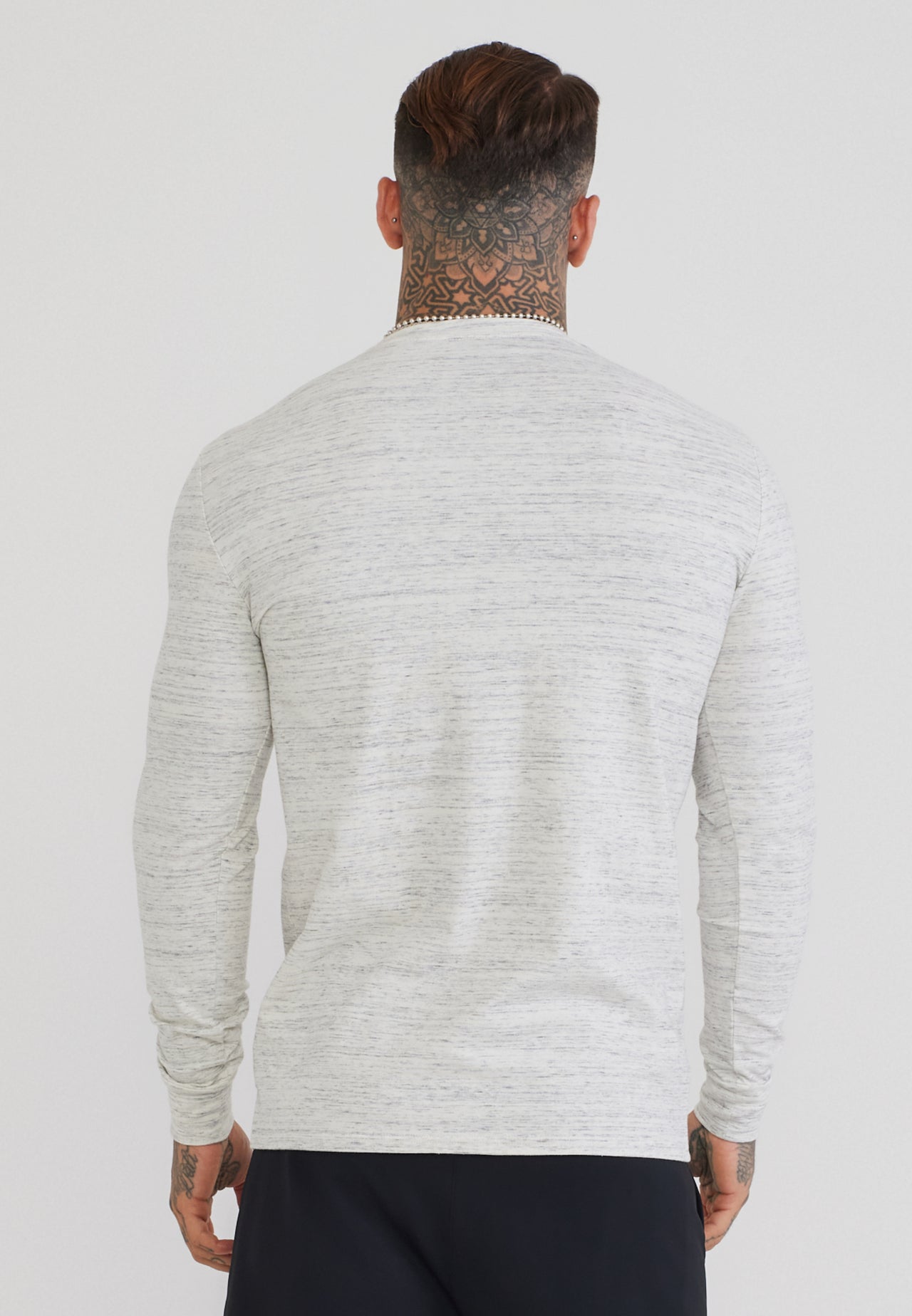 White LS Marl T-Shirt (4)