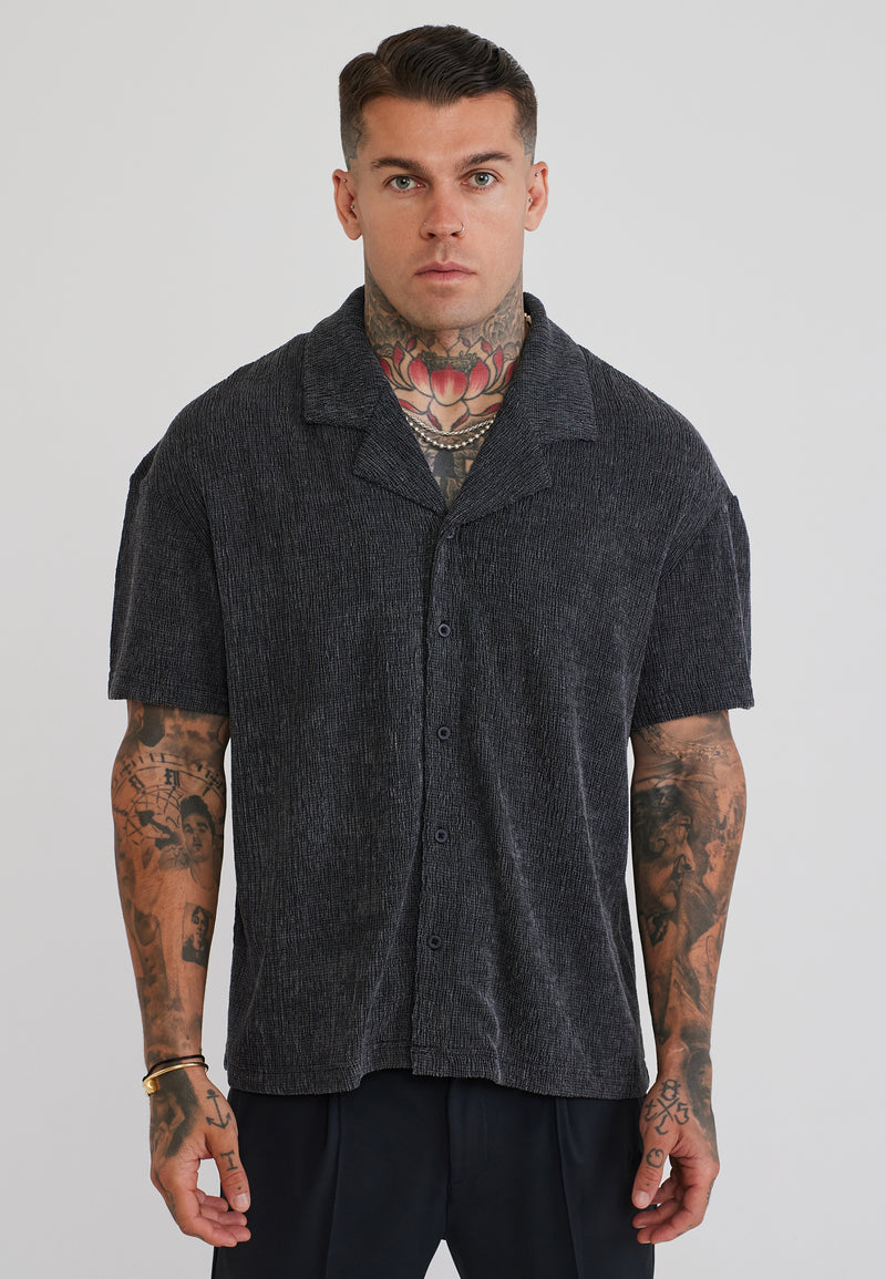 Black Textured Shirt
