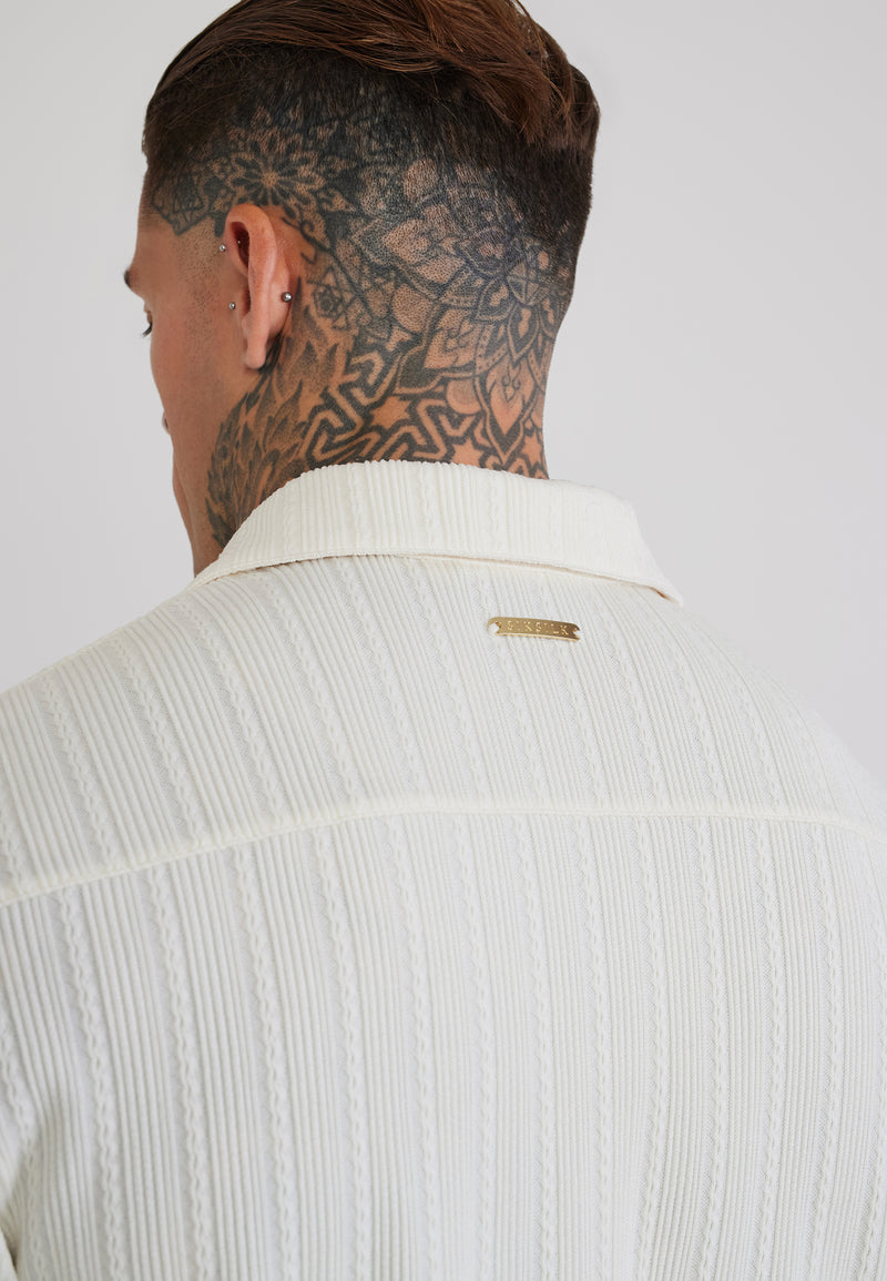 Ecru LS Textured Shirt (1)