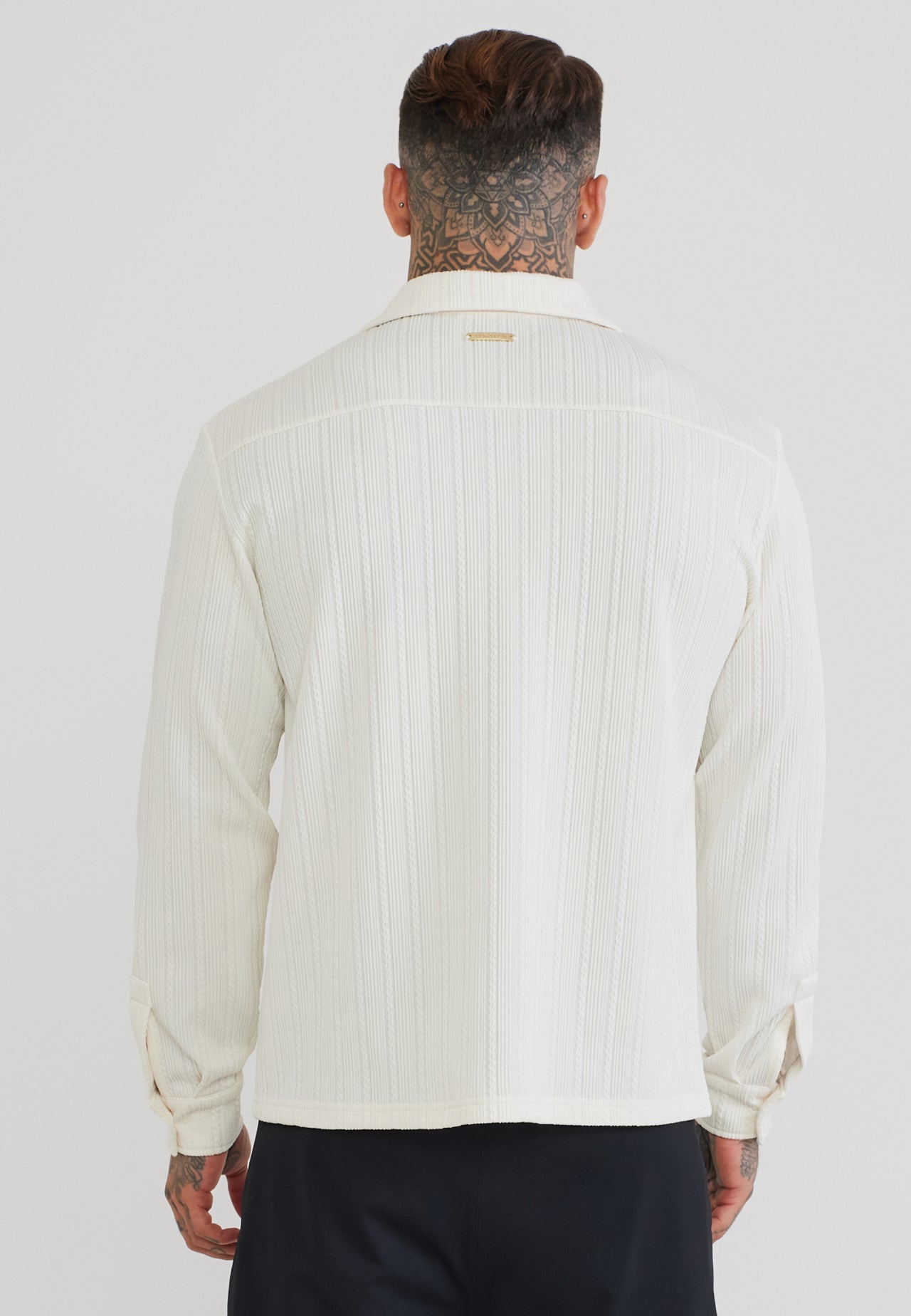 Ecru LS Textured Shirt (4)