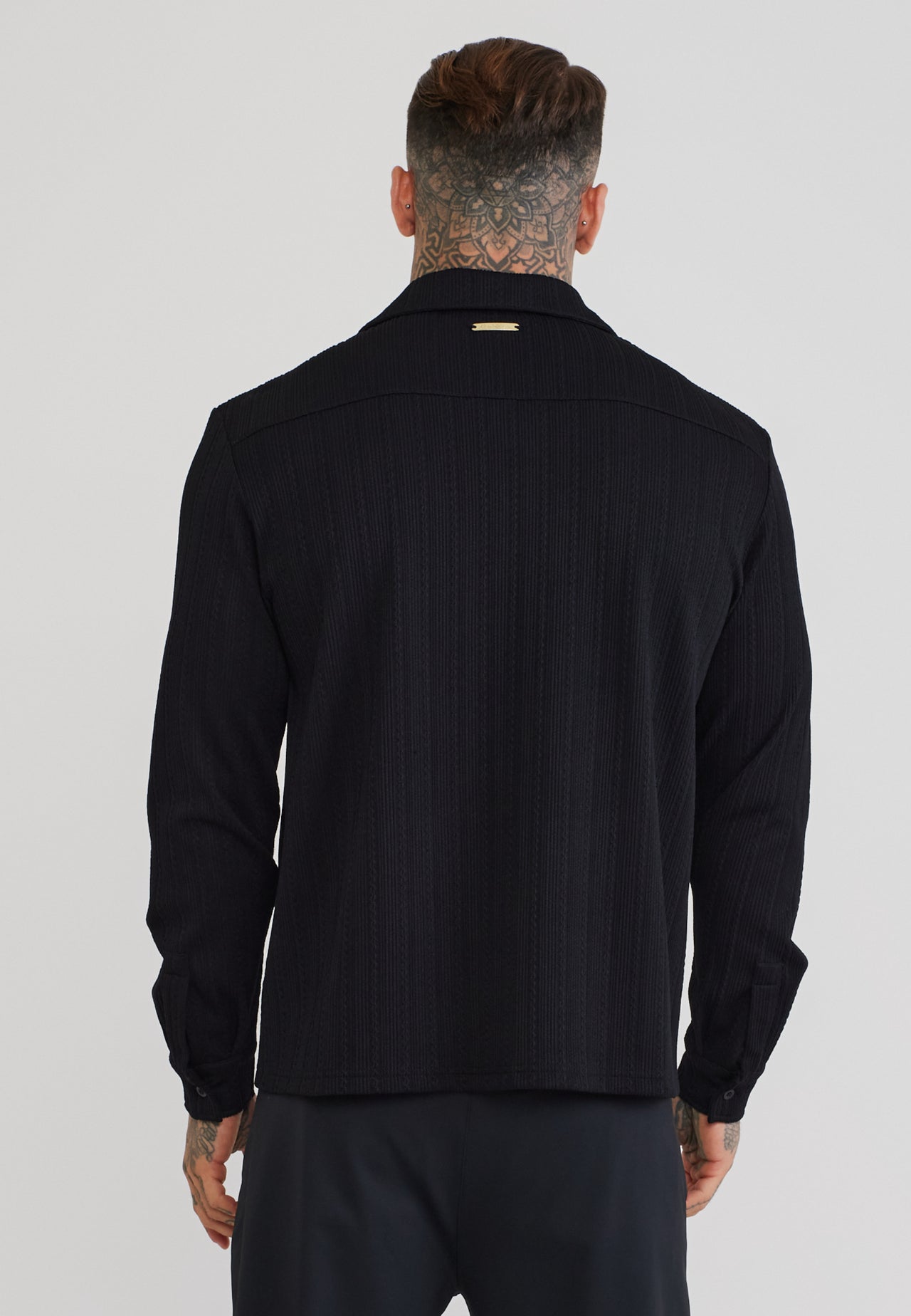 Black LS Textured Shirt (4)
