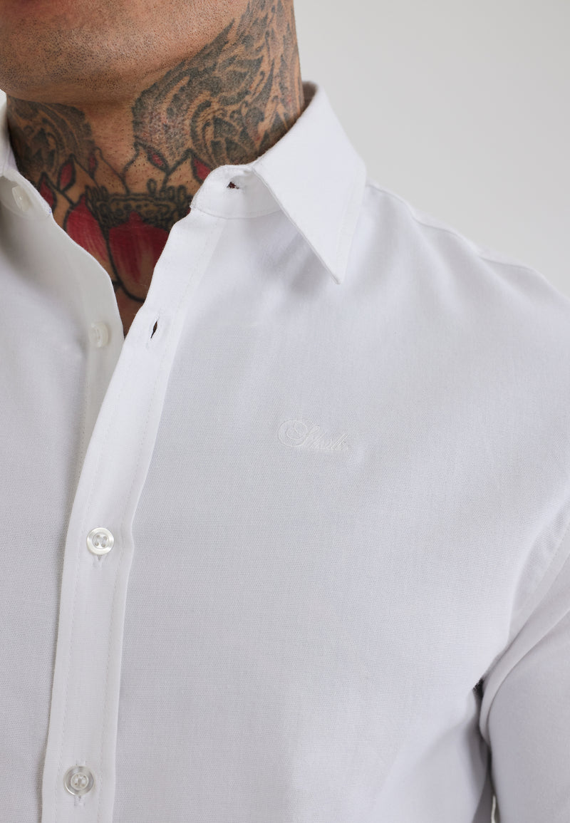 White LS Muscle Fit Shirt (1)