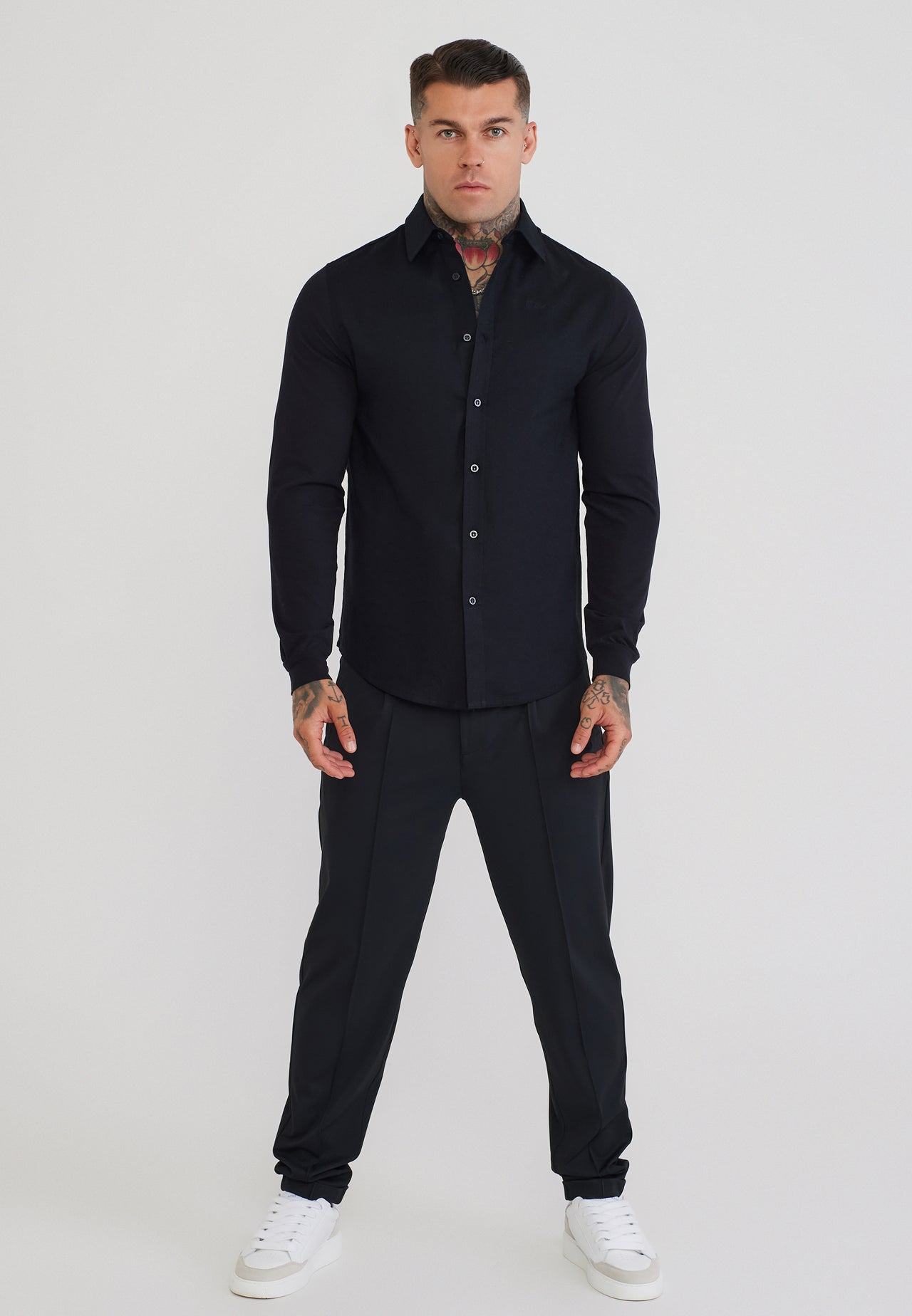 Black LS Muscle Fit Shirt (2)