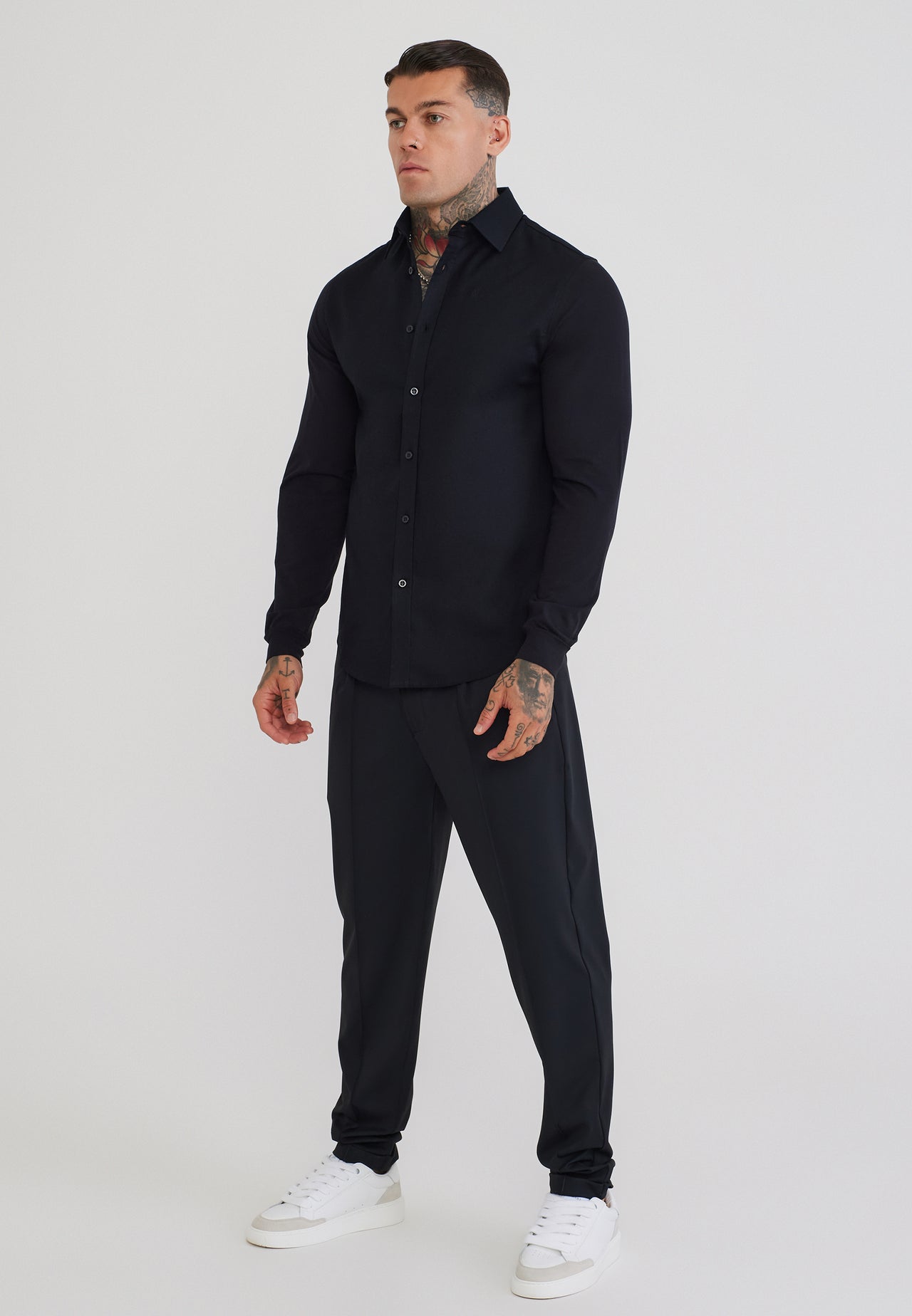 Black LS Muscle Fit Shirt (3)