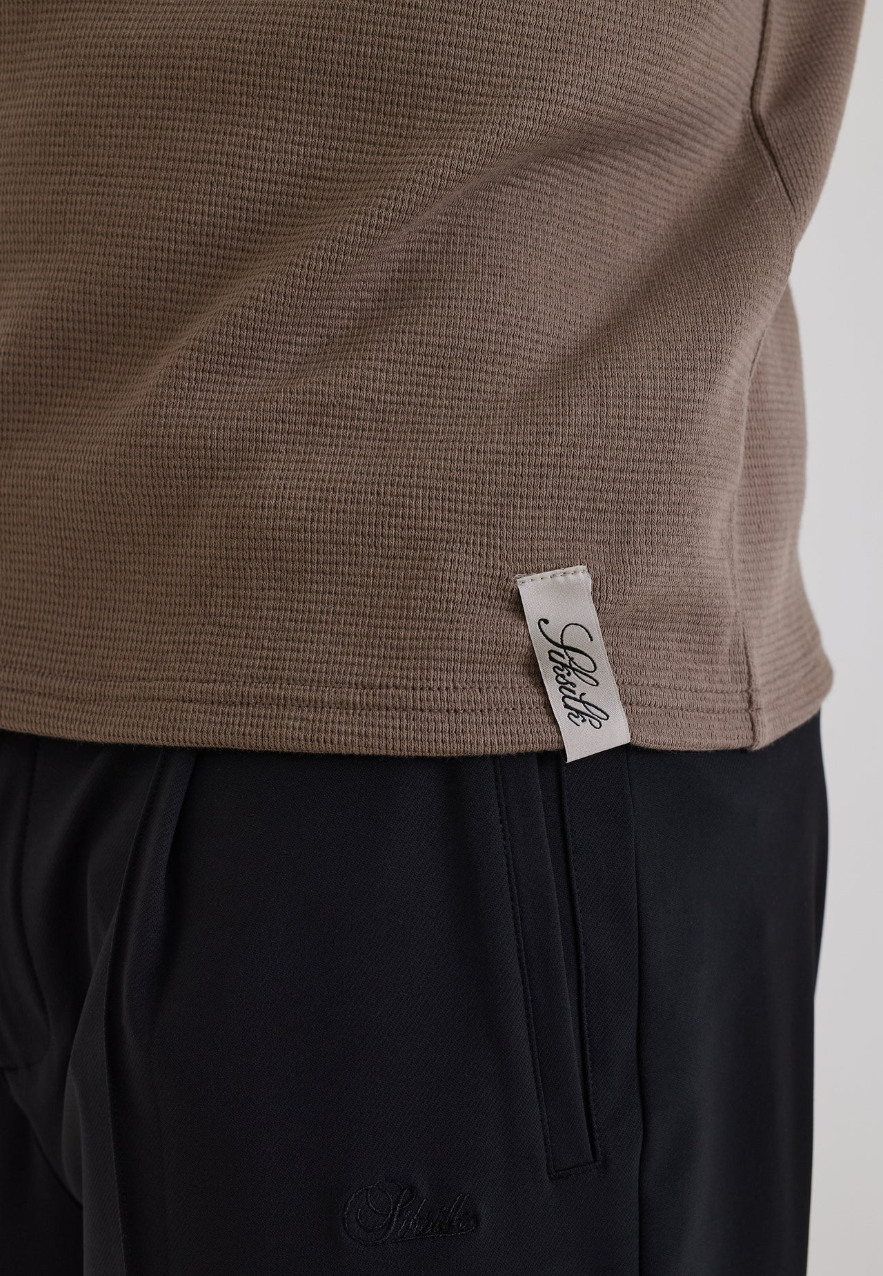 Brown Waffle Muscle Fit T-Shirt (1)
