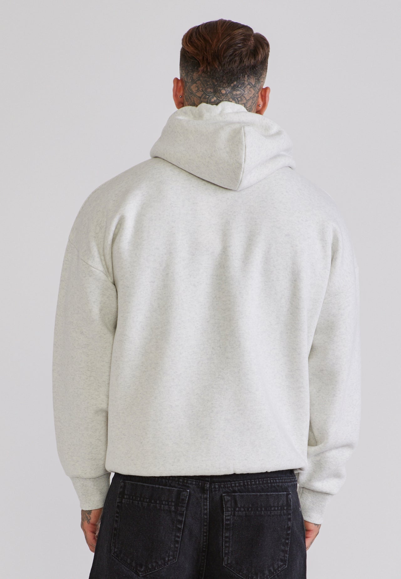 Snow Marl Essentials Full Zip Hoodie (4)