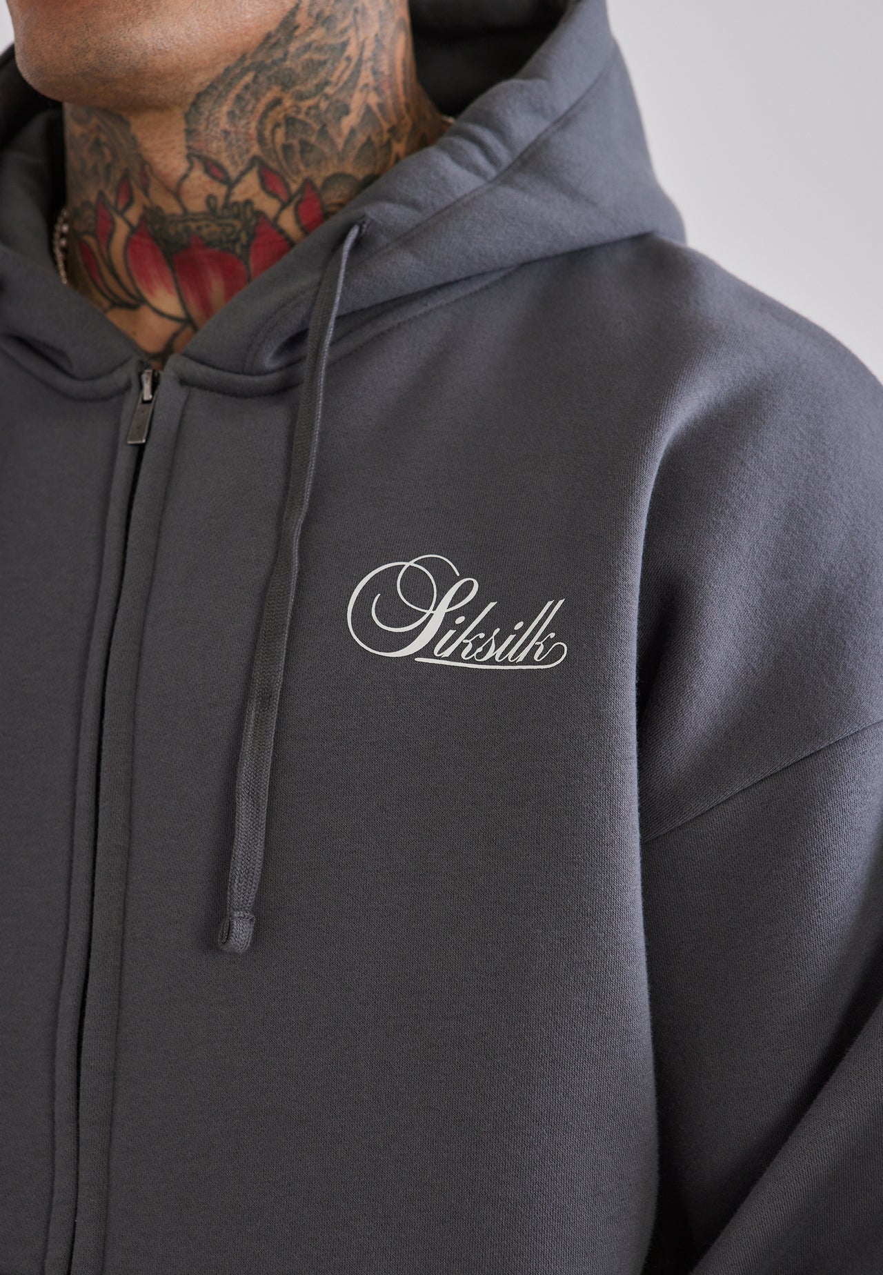 Grey Essentials Full Zip Hoodie (1)