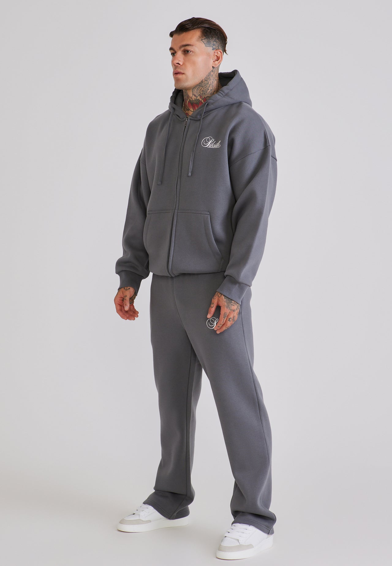 Grey Essentials Full Zip Hoodie (3)