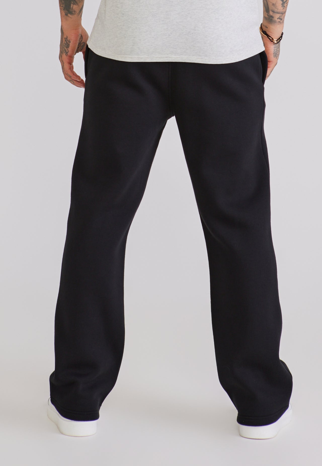 Black and Gold Essentials Track Pants (4)