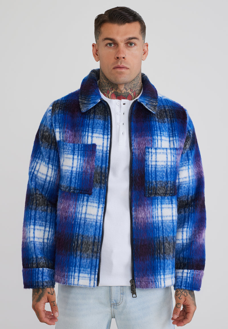 Blue Plaid Shacket