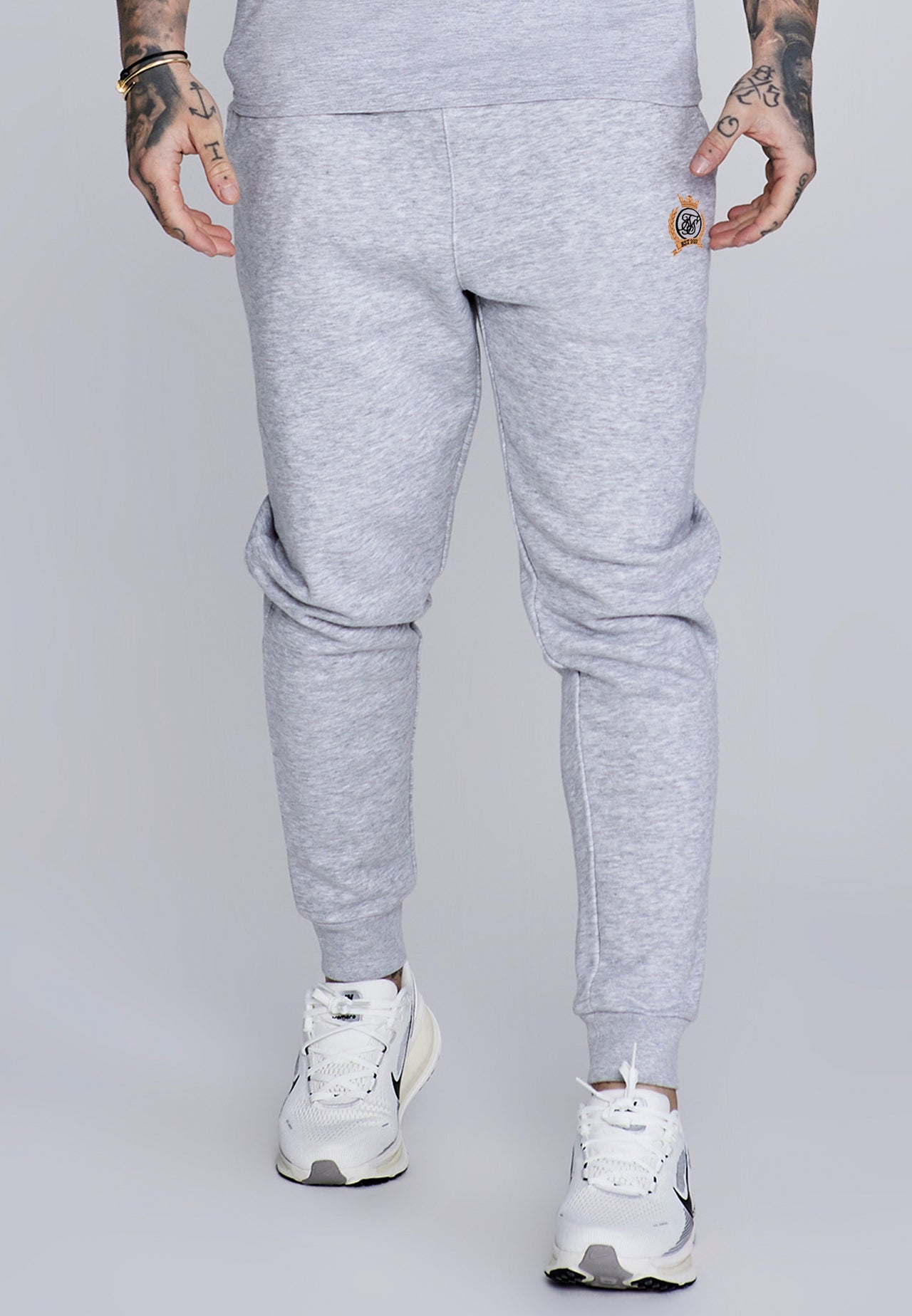 Grey Marl Essentials Joggers