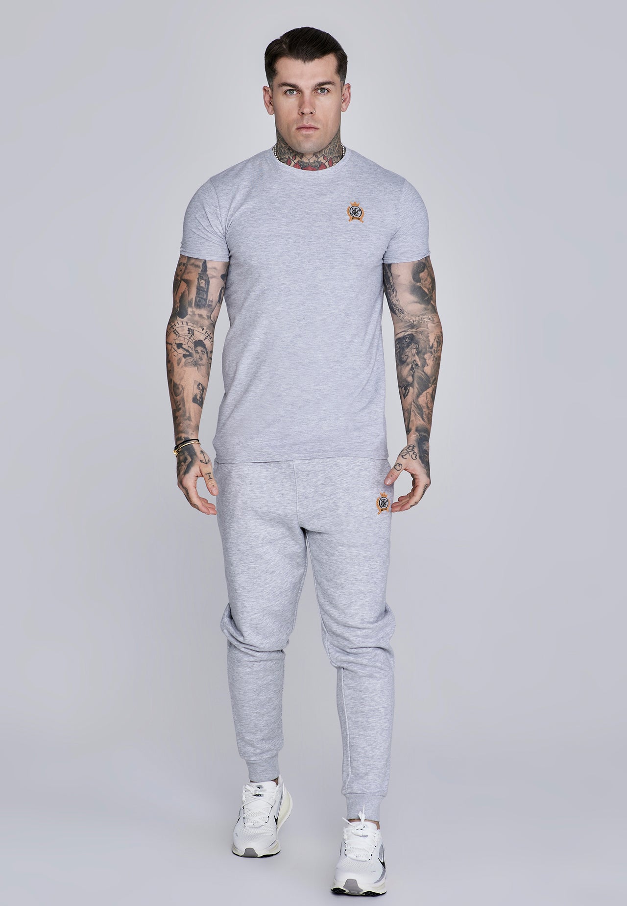 Grey Marl Essentials Joggers (2)