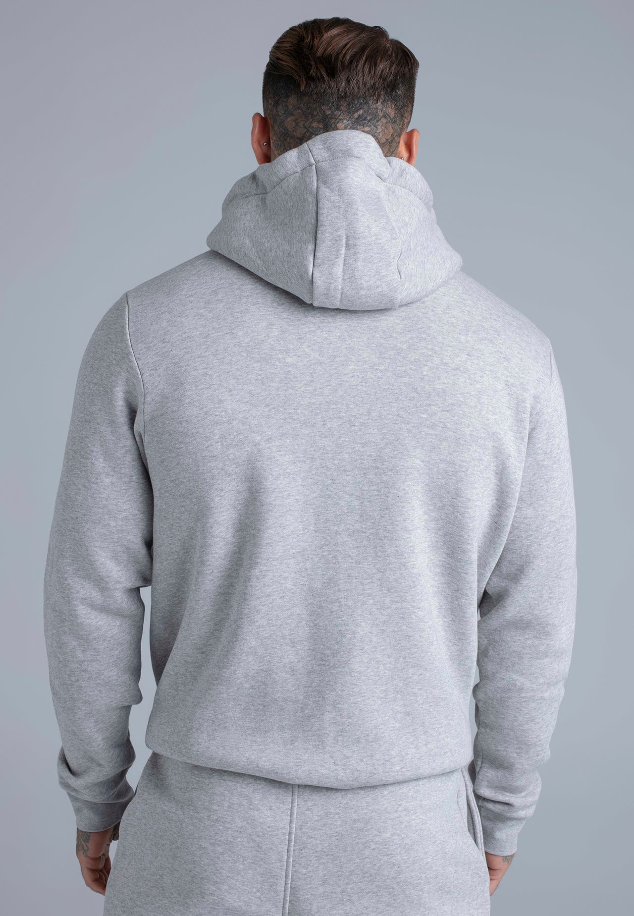 Grey Marl Essentials Full Zip Hoodie (1)