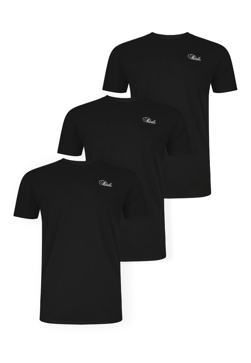 Black Pack of 3 Muscle Fit T-Shirts