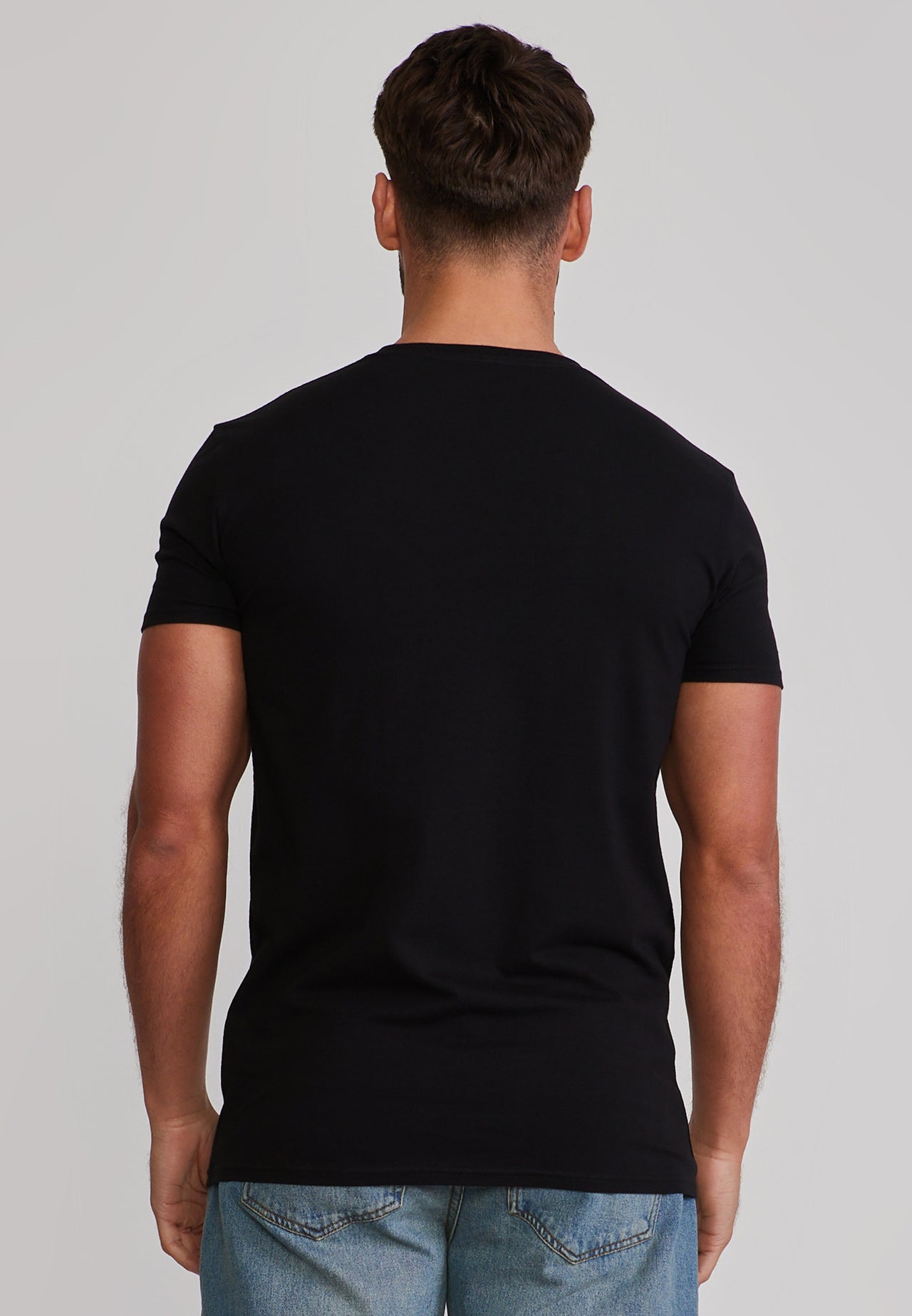Black Pack of 3 Muscle Fit T-Shirts (5)