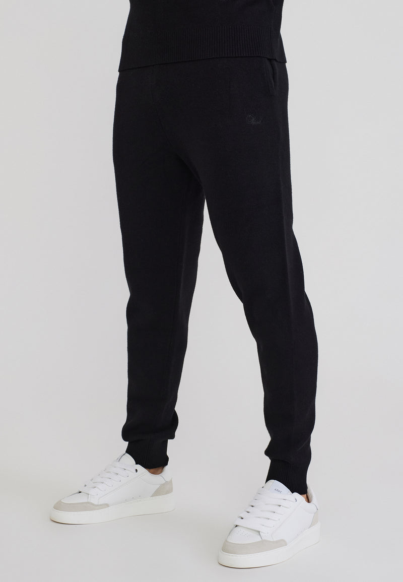 Black Knitted Joggers