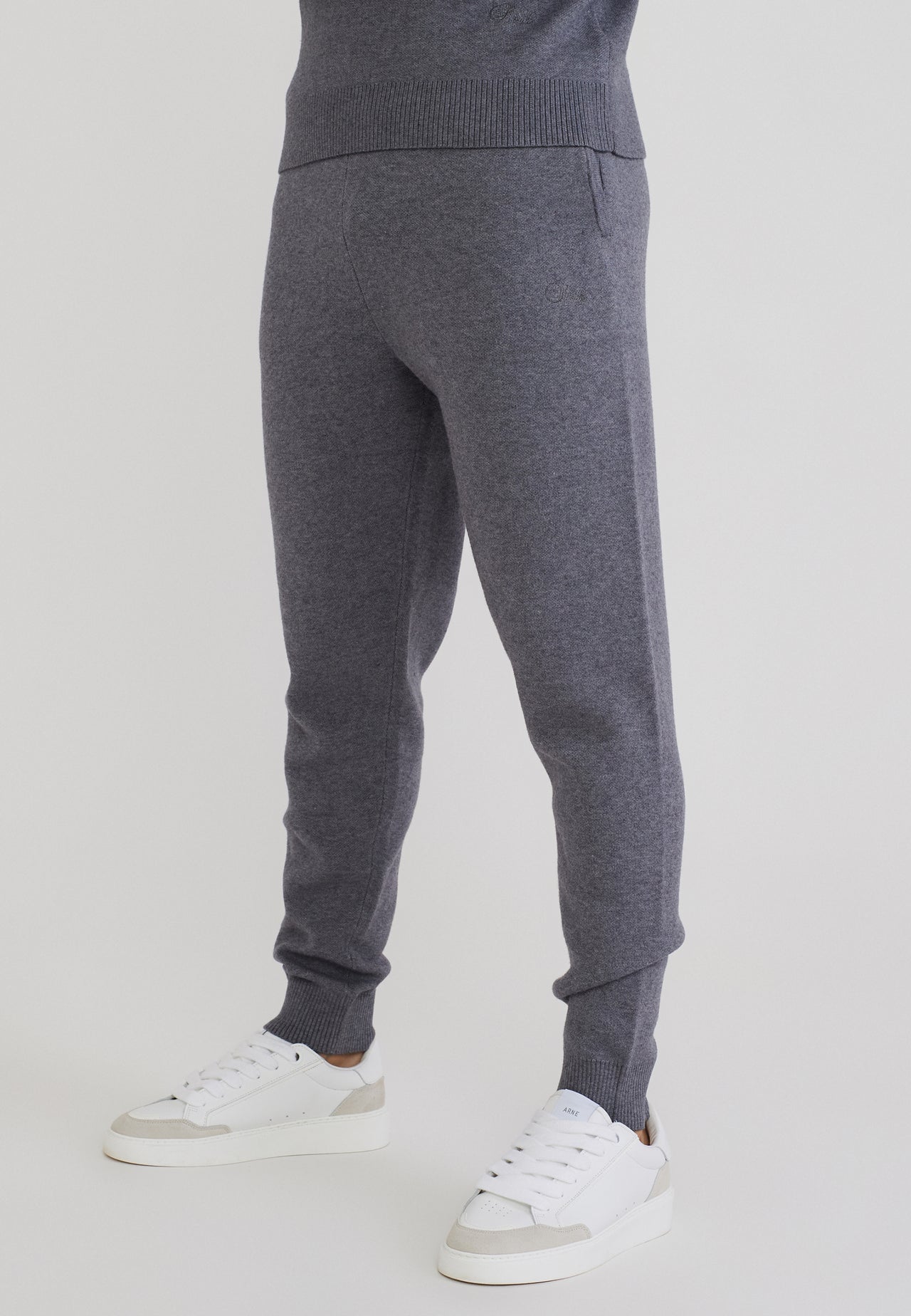 Grey Marl Knitted Joggers