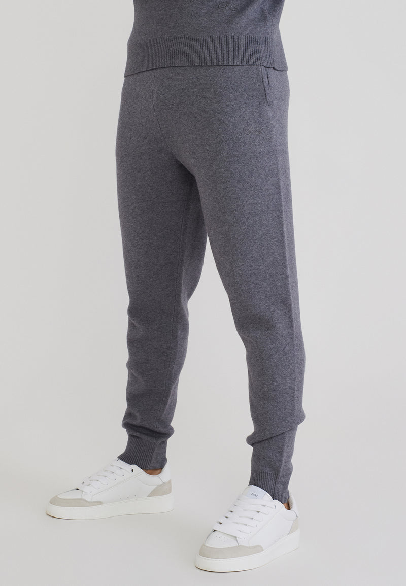Grey Marl Knitted Joggers