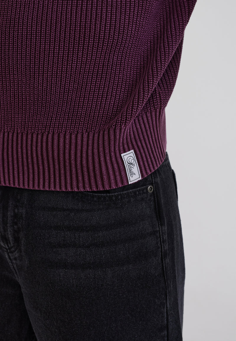 Burgundy High Neck Sweater (1)