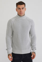 Grey High Neck Sweater