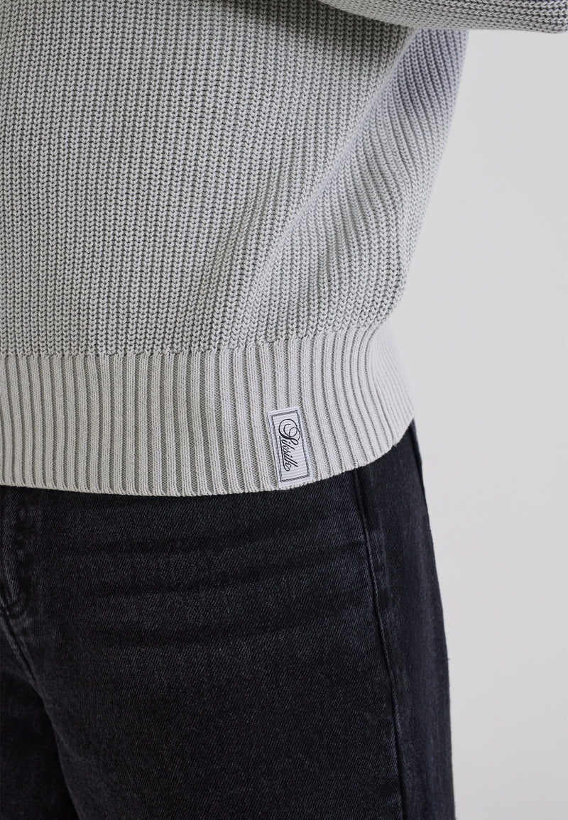 Grey High Neck Sweater (1)