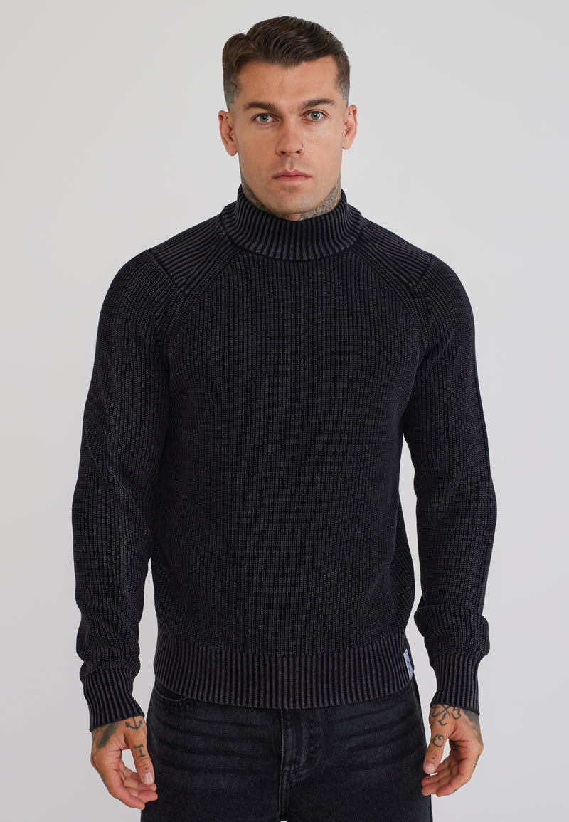 Black High Neck Sweater