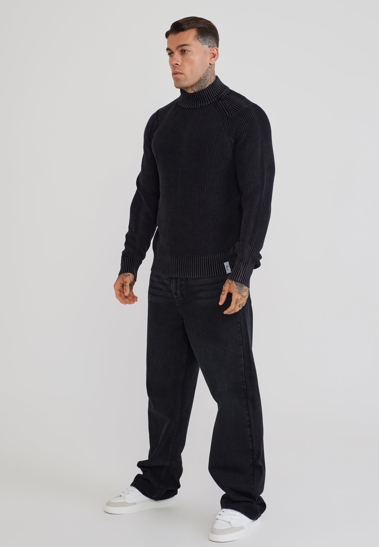 Black High Neck Sweater (3)