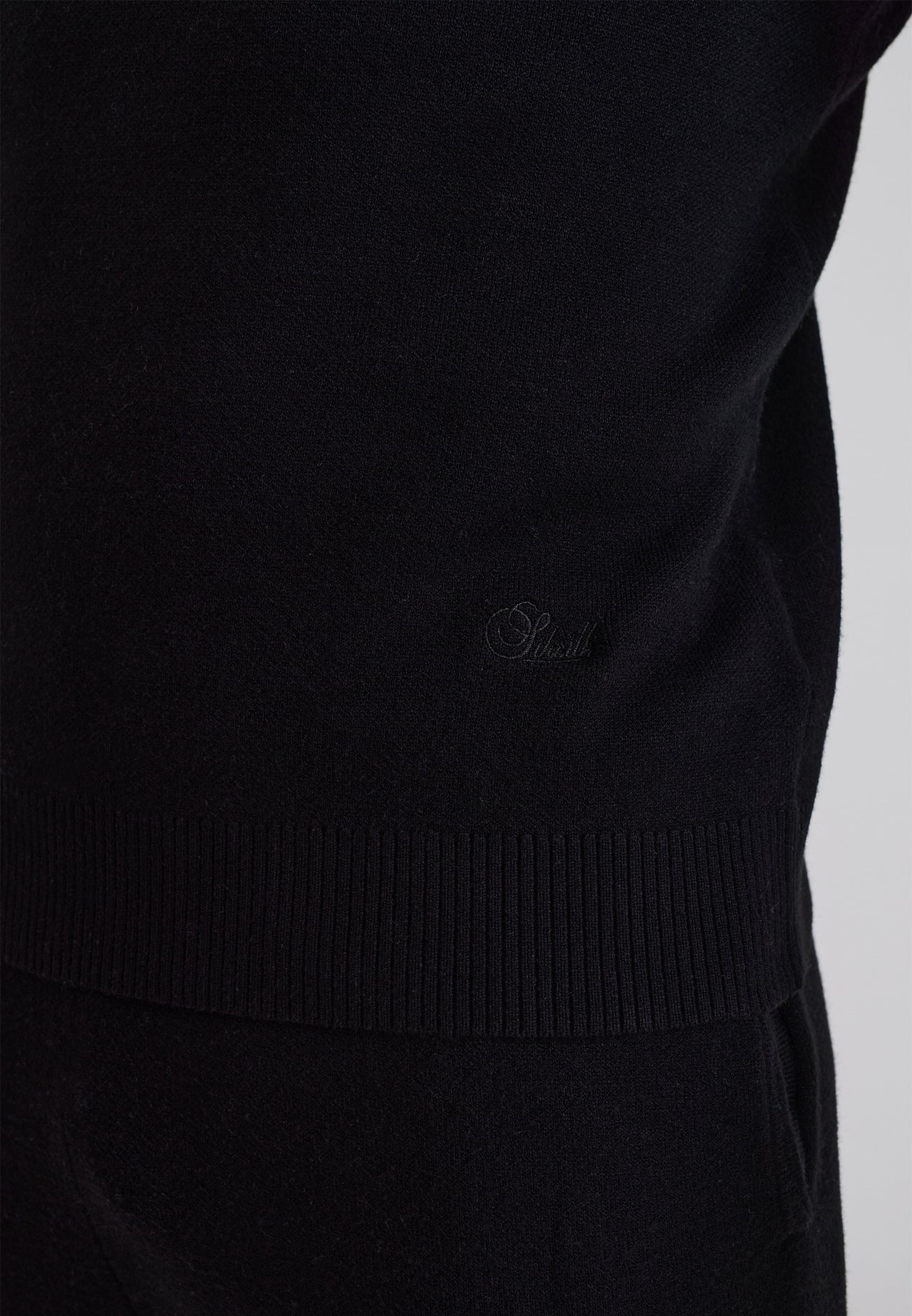 Black LS High Neck Knitted Sweater (1)