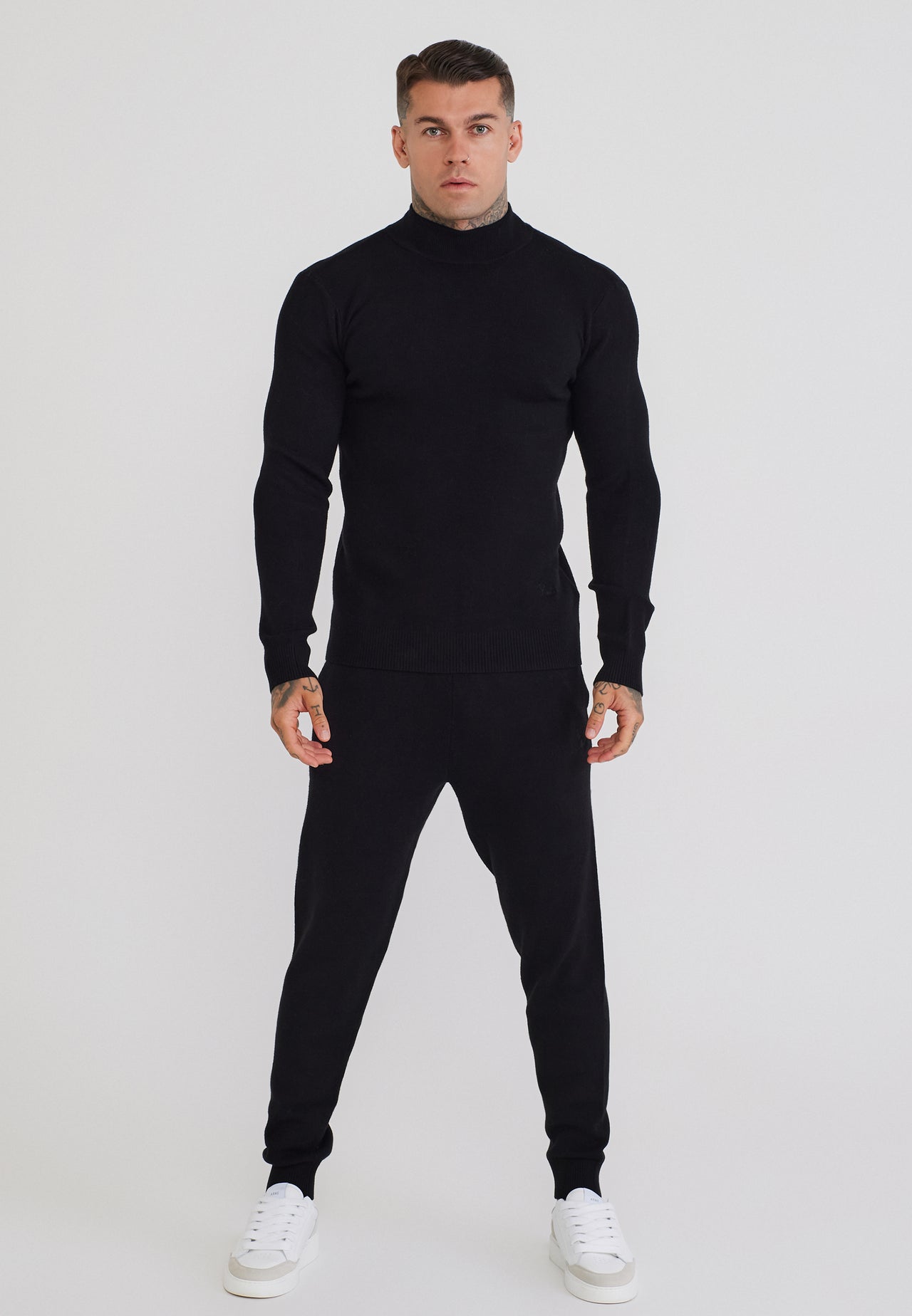 Black LS High Neck Knitted Sweater (2)