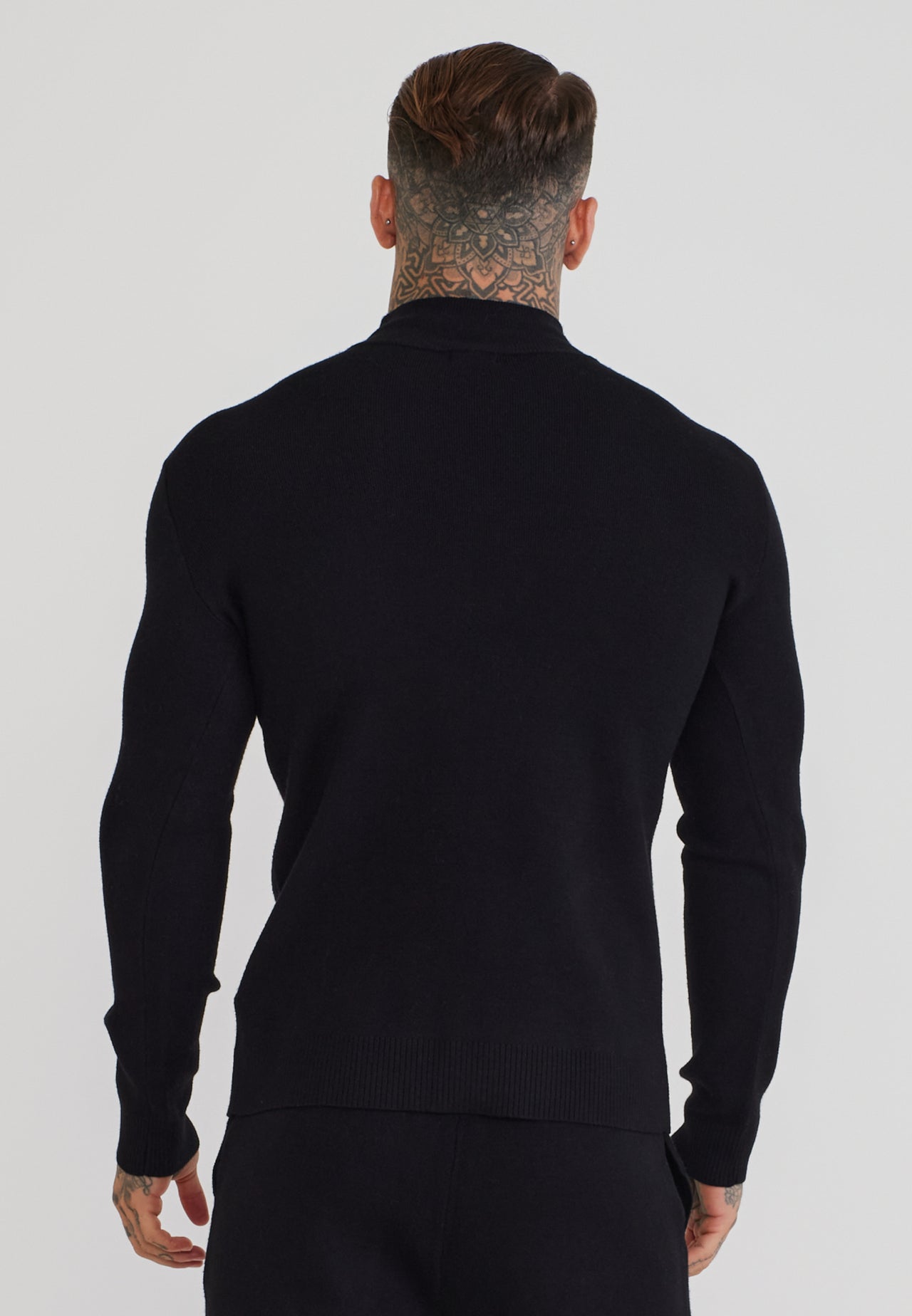 Black LS High Neck Knitted Sweater (4)