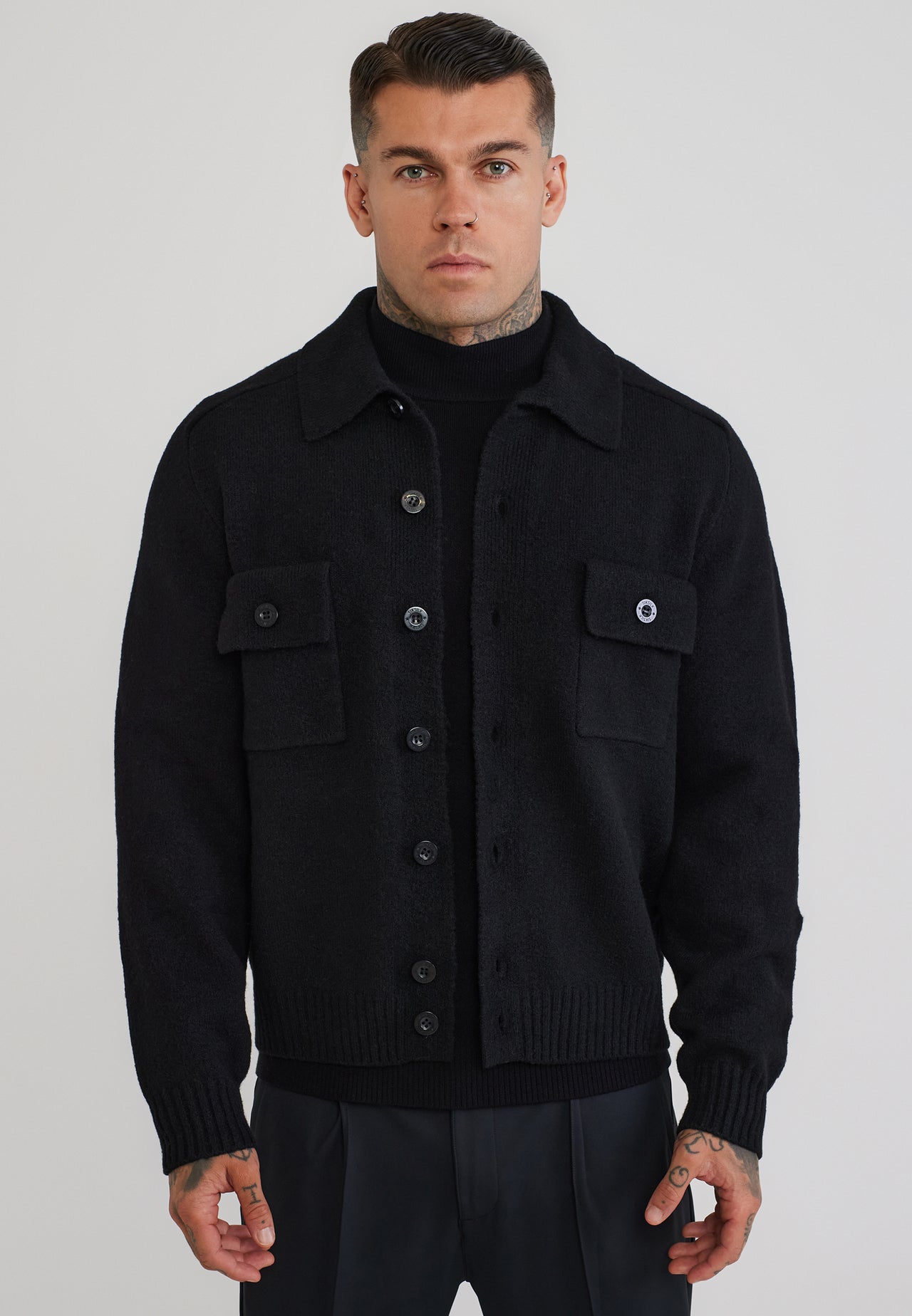 Black Knitted Cardigan