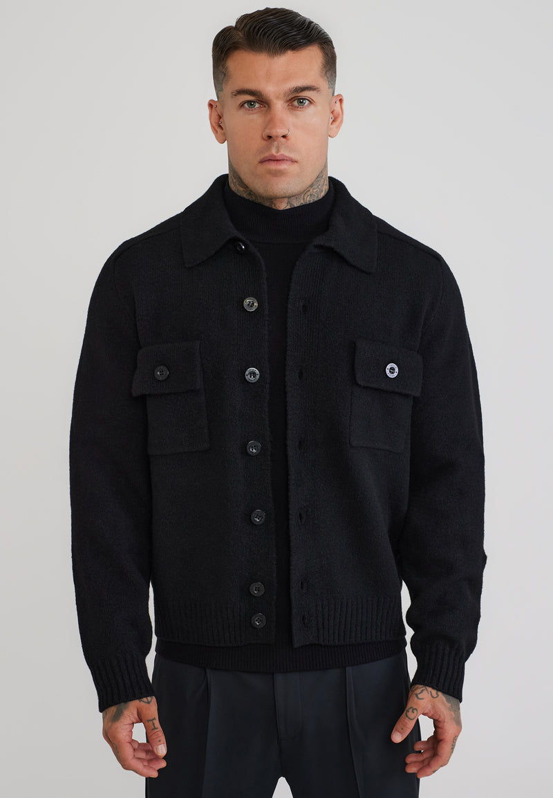 Black Knitted Cardigan