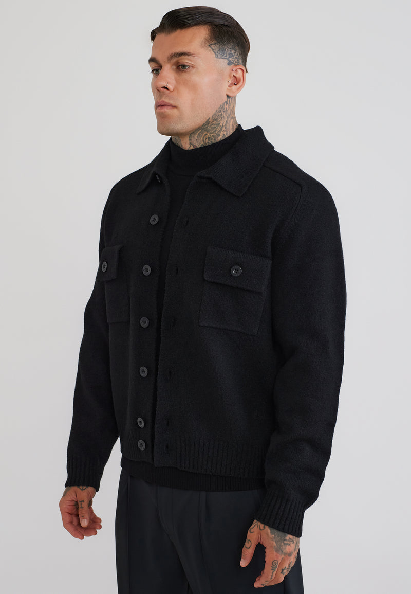 Black Knitted Cardigan (1)