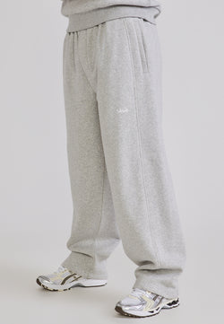 Grey Marl Essentials Wide Leg Joggers