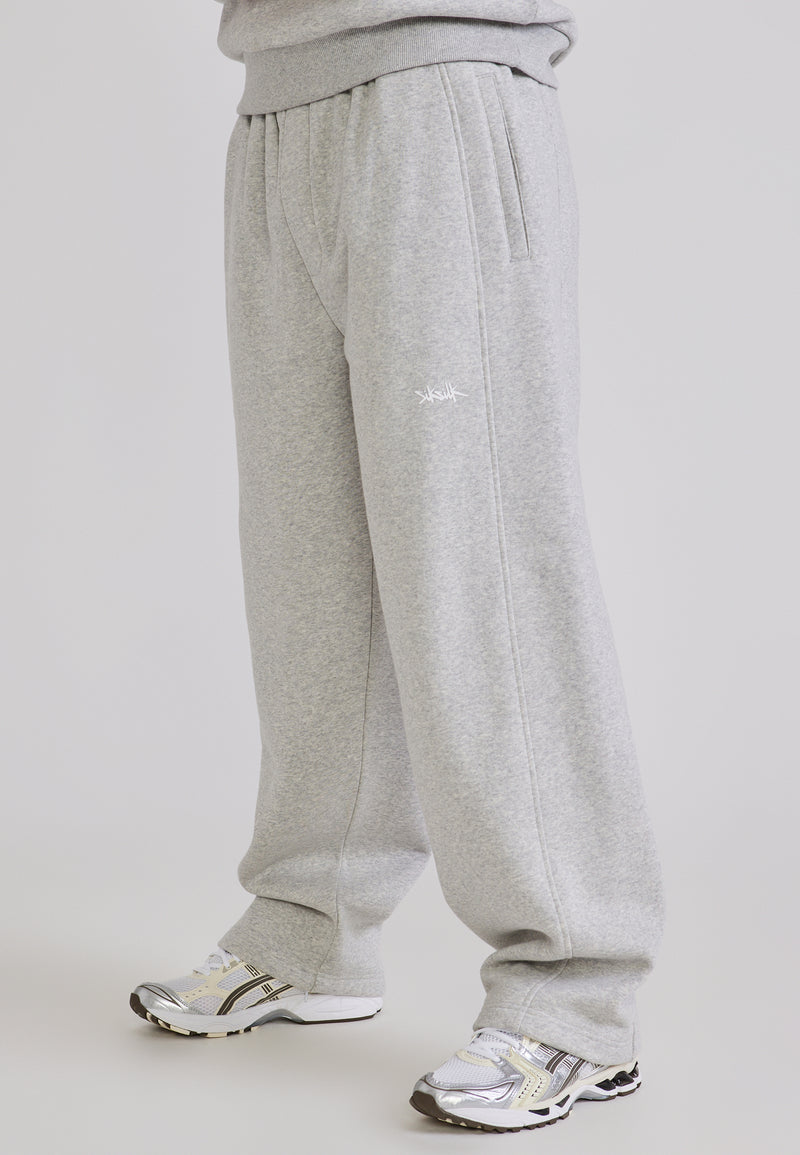 Grey Marl Essentials Wide Leg Joggers