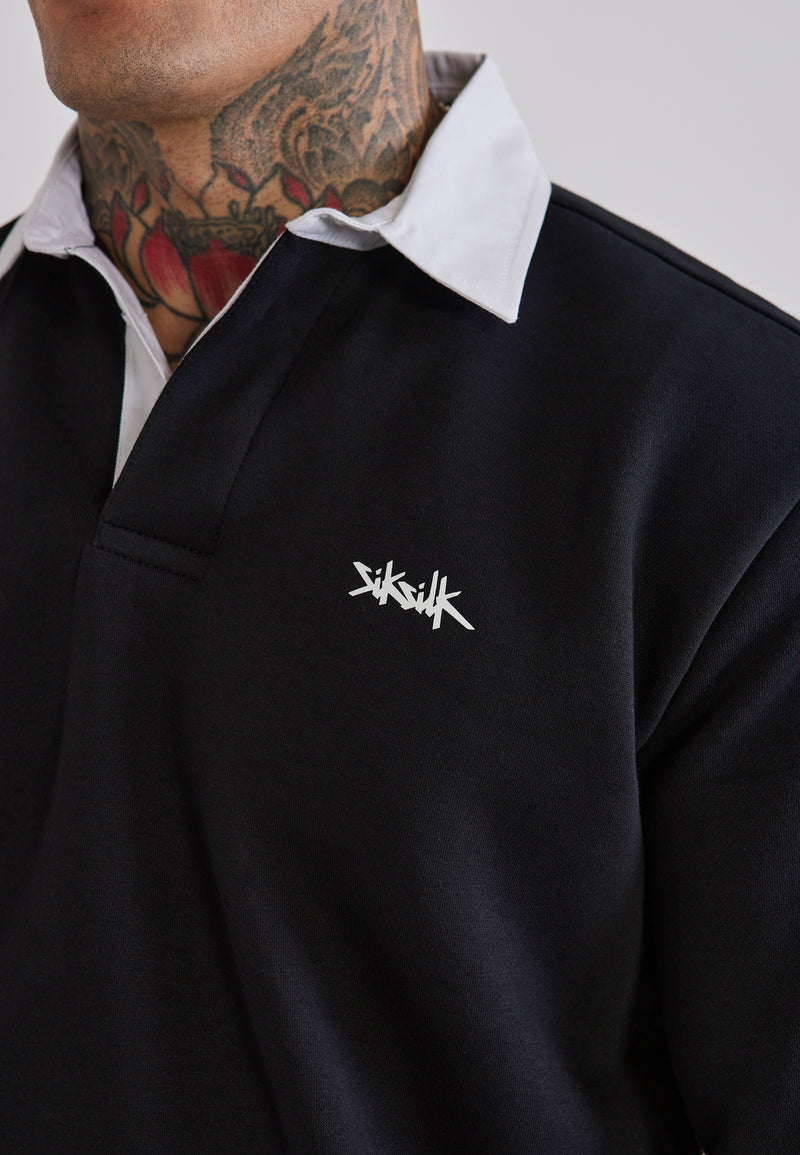 Black Essentials Polo Sweater (1)