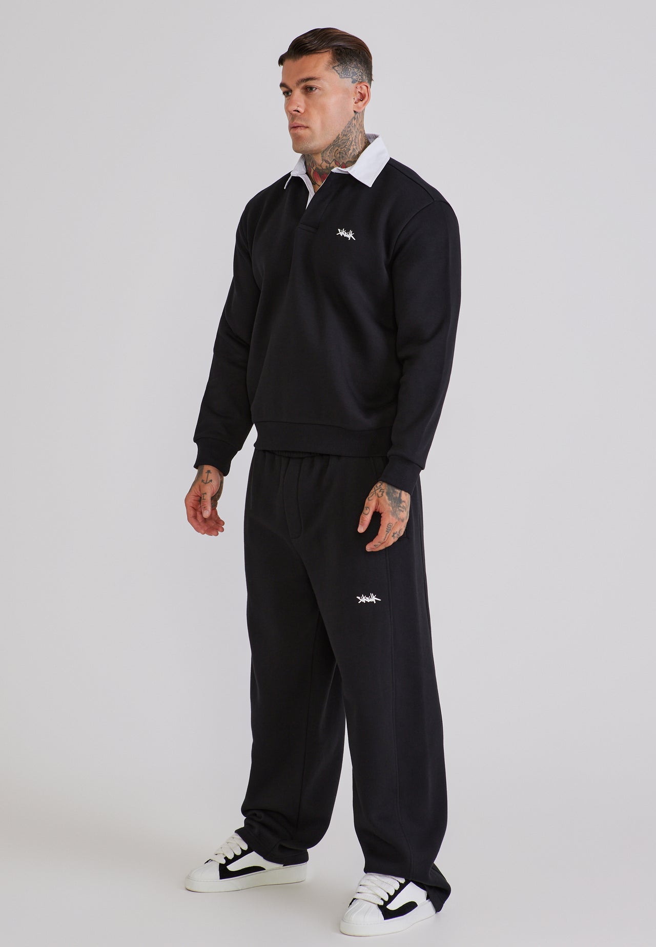 Black Essentials Polo Sweater (3)