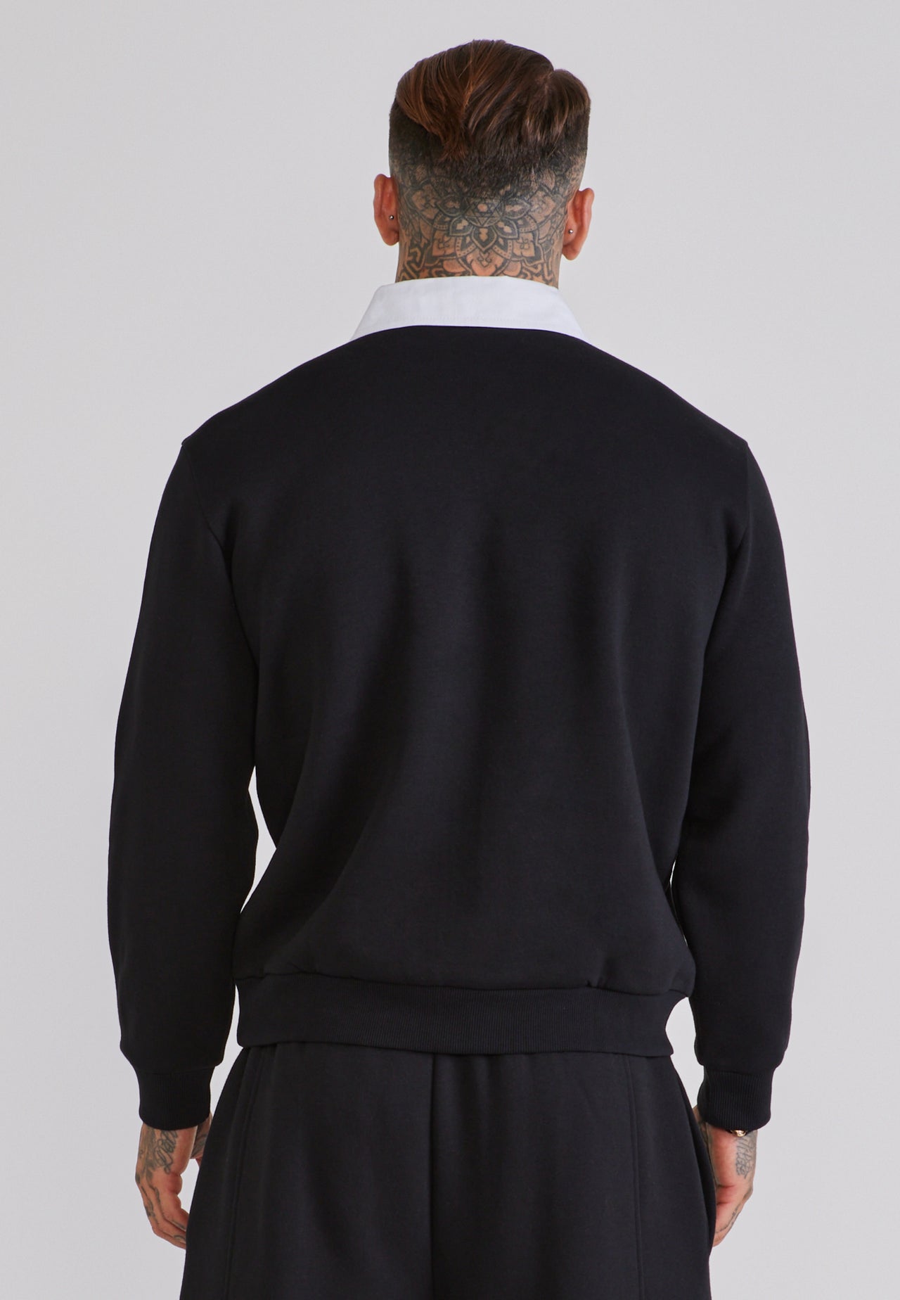 Black Essentials Polo Sweater (4)